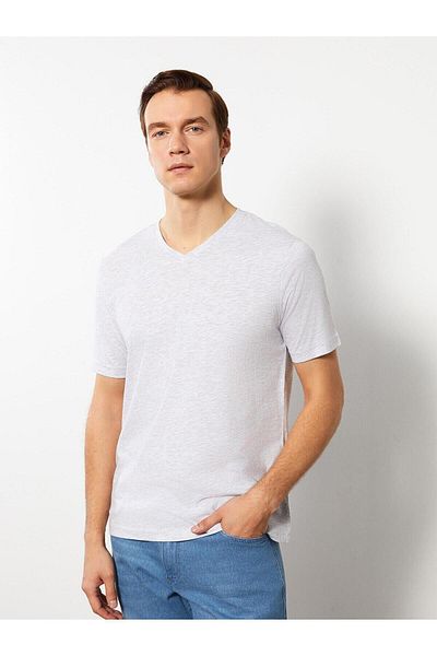 LC Waikiki LCWAIKIKI Basic ανδρικό μπλουζάκι με κοντό μανίκι με λαιμόκοψη σε σχήμα V