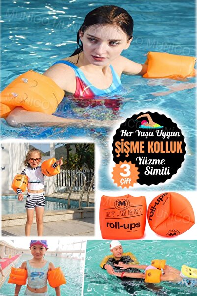 Munico 3 Çift Kol Yüzme Simidi Yetişkin Yüzme Kolluk Kol Yüzen Yüzükler Açık ...