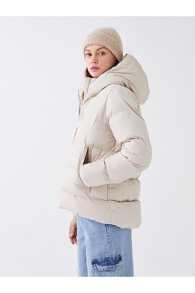 LC Waikiki XSIDE Women's Hooded Plain Puffer Coat