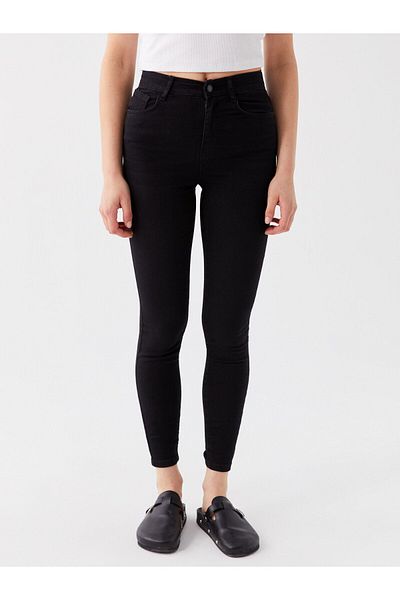 LC Waikiki Pantaloni de damă, cu talie înaltă, super skinny