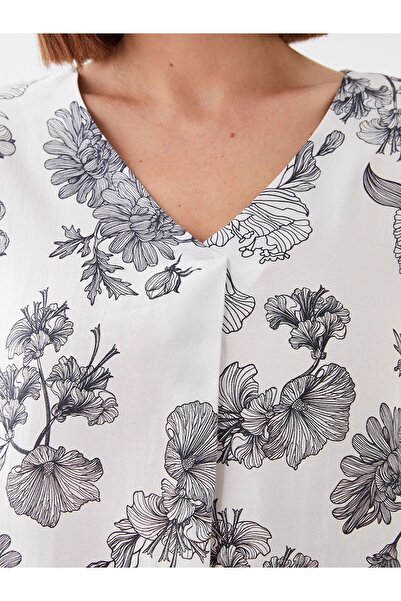 LC Waikiki Lcw Grace V-neck Floral Long Sleeve Women's Blouse