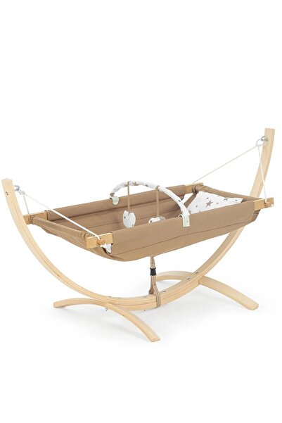KUKKİ Ahşap Bebek Hamak Beşik, Portatif Beşik, Salıncak, Minder Ve Yastık Hediyeli