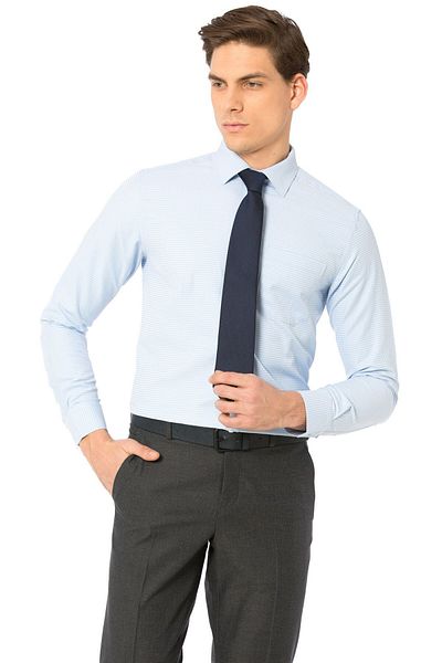 LC Waikiki Cămașă albastră pentru bărbați 8S0491Z8