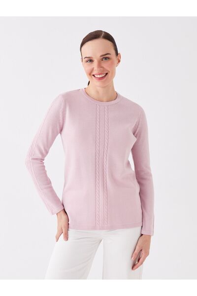 LC Waikiki LCW Grace Crewneck cu model cu mânecă lungă pentru femei Pulover (W3)