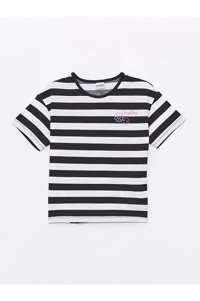 LC Waikiki Girl - Crew Neck Striped Short Sleeve T-Shirt