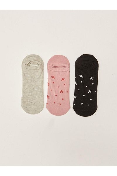 LC Waikiki LCW DREAM Шарени дамски ботуши Чорапи 3 бр