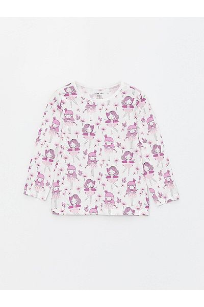 LC Waikiki LCW Baby - Crew NecK Patterned Baby Girl Long Sleeve Pajamas Set