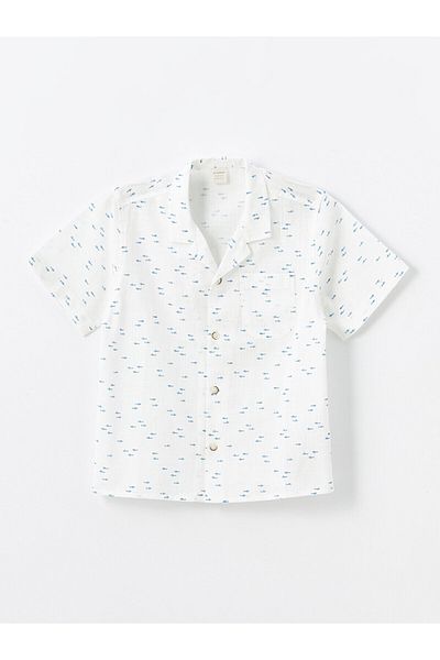 LC Waikiki Koszula LCW Resort Collar Print z krótkim rękawem dla chłopca