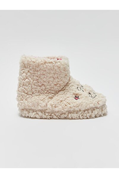 LC Waikiki LCW STEPS Pelüş Nakışlı Kız Çocuk Ev Botu