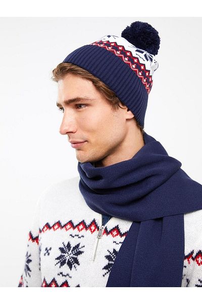 LC Waikiki LCW ΑΞΕΣΟΥΑΡ Ανδρικά πλεκτά Beanie με μοτίβο Pompom