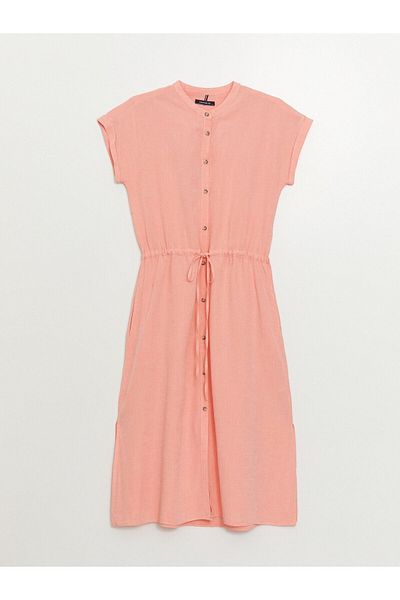 LC Waikiki Women's Dress - Crew Neck, Straight Cut, Short Sleeve