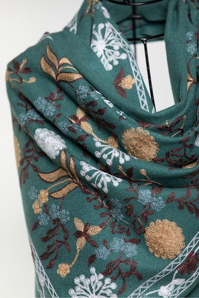 MAWLANA CASHMERE & SILK ŞAL BRODAT CASHMIR