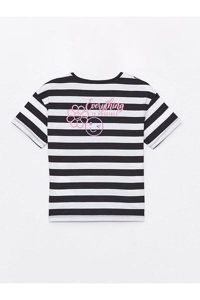 LC Waikiki Girl - Crew Neck Striped Short Sleeve T-Shirt