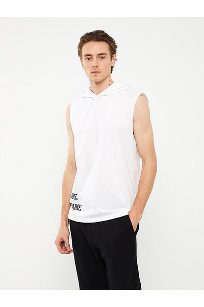 LC Waikiki Ανδρικό αμάνικο μπλουζάκι LCW Casual Hooded Printed