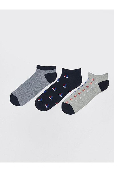 LC Waikiki LCW ACCESSORIES - Ανδρικά μποτάκια με σχέδια Κάλτσες Σετ 3 τεμαχίων