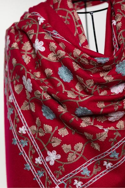 MAWLANA CASHMERE & SILK ŞAL BRODAT CASHMIR MODAL