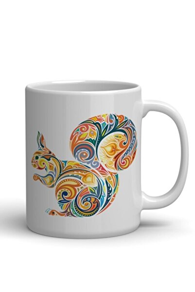 MapavriShop Squirrel Printed White Mug Cup