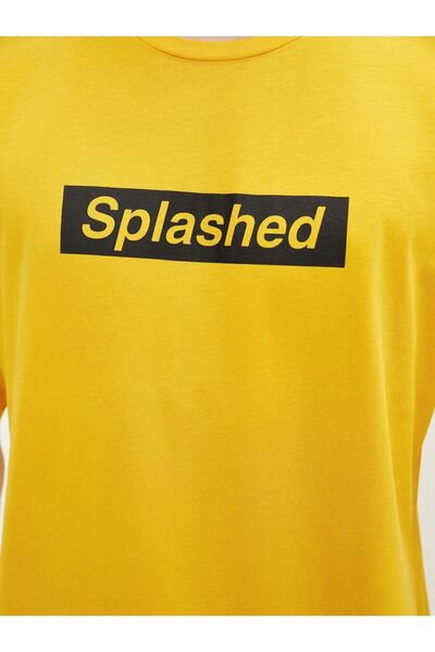 LC Waikiki Oversize Crew Neck Short Sleeve Printed Combed Cotton Men's T-Shirt