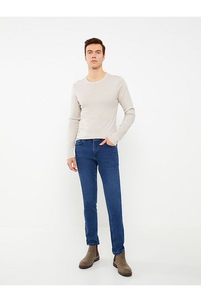 LC Waikiki Crew Neck Long Sleeve Combed Cotton Men's T-Shirt