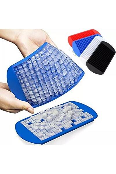 Alışverişhanem Mini 160 Izgaralı Silikon Küp Şekilli Buz Kalıbı Buzluk