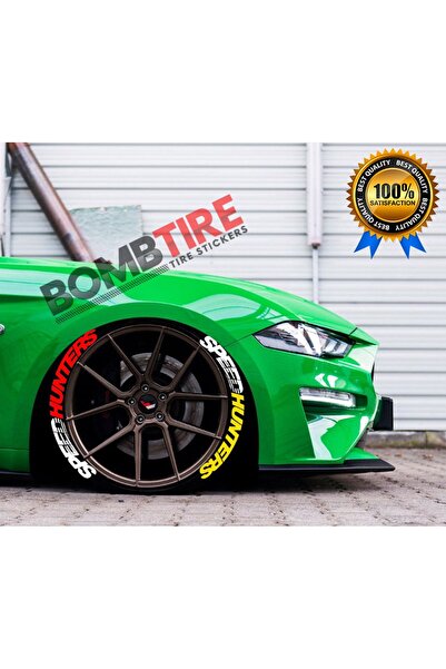 bombtire حروف إطارات Speedhunter مزدوجة اللون مقاس 2.5 سم مطاط أصلي 4 قطع