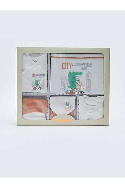 LC Waikiki CAN-EM Bebbek Printed Baby Boy Boxed Hospital Exit Set