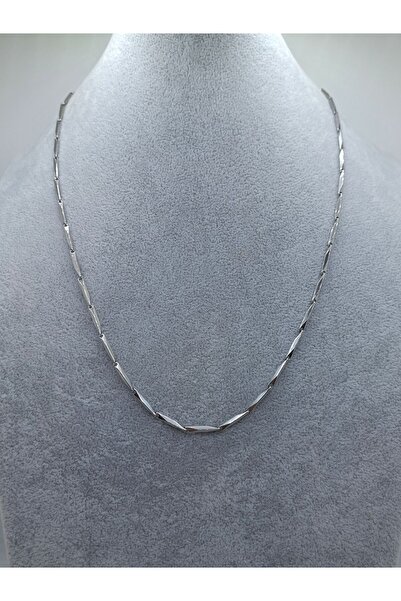 Han Ticarethane Color Silver Special Model Steel Necklace