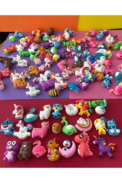 EMİR KIRTASİYE Silikonlu Esnek Şekillerle Dolu Mix Kalem Başlığı Süsü (2 Adet)