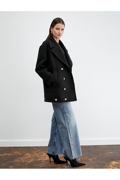 Koton 4wak00001uk Women's Coat Black