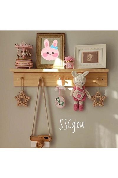 SSCglow 2 Τεμάχια Διακοσμητικές Ξύλινες Χάντρες Αστέρι - Διακοσμητικό Στολίδι