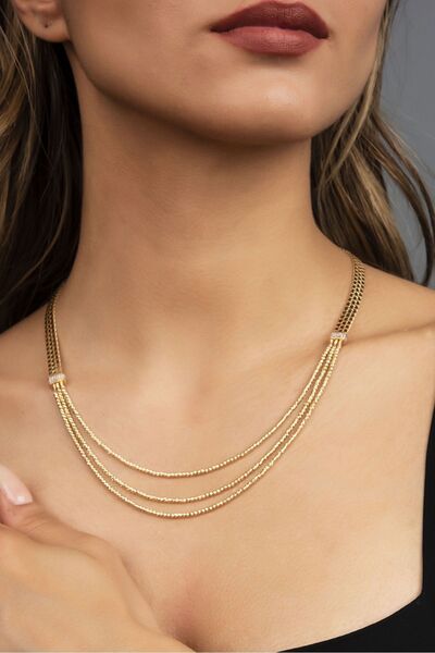 Altınaşkı Dorika Toplu Altın Kolye