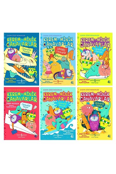 TÜRKİYE İŞ BANKASI KÜLTÜR YAYINLARI Kerem Ile Minik Canavarlar Serisi 6 Kitap...