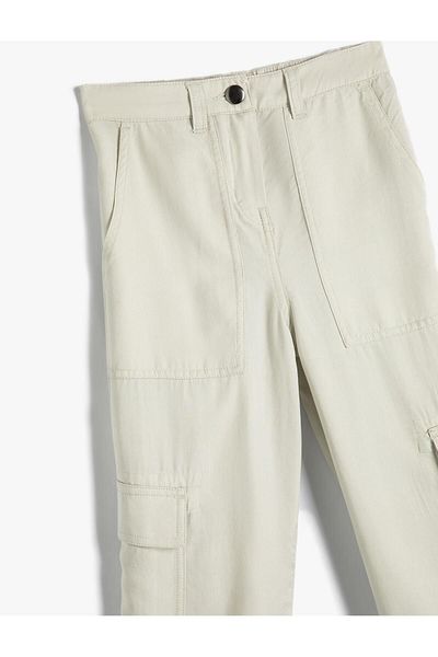 Koton Jogger παντελόνι για κορίτσια - με τσέπες Cargo και κουμπιά