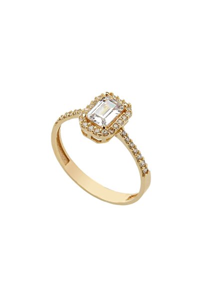 Altınaşkı Baget Tektaş Altın Yüzük