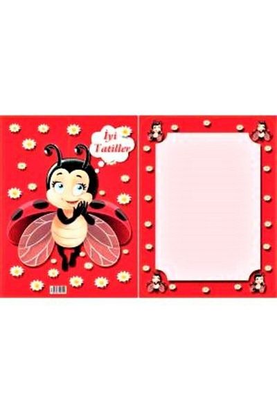 şahane parti Report Card Cover 30 Pieces Model 2 For Kindergarten