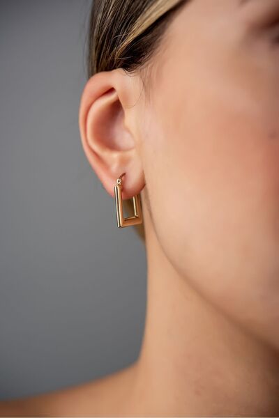 Altınaşkı Kare Altın Küpe