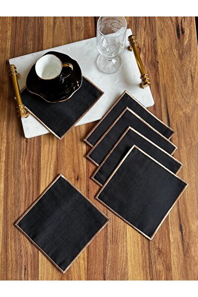 NURHAN HOME COLLECTION 6 bucăți șervețele de prezentare pentru cocktail pătra...