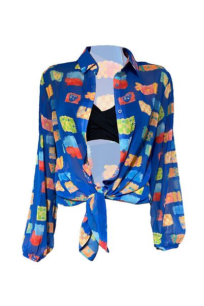 Bolder Jasmine Night Blue Beach Shirt