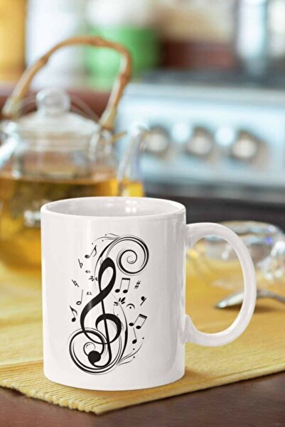 Piktorya كوب أبيض مطبوع بمفتاح يسار هدية عصرية