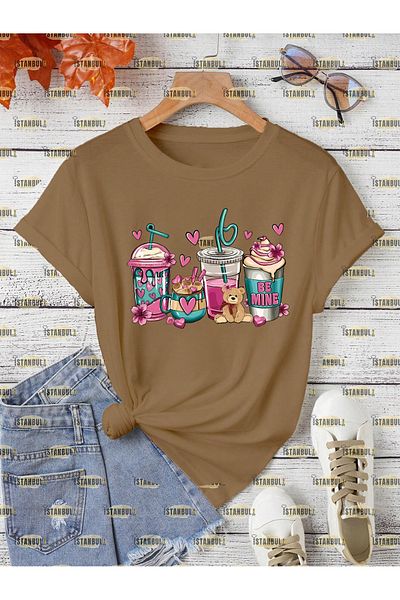 aynewmoda Тениска с щампа Be Mine Oversize