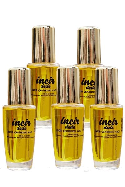 İNCİR İncir Dede 50 ml X 5 Adet Incir Çekirdeği Yağı Soğuk Sıkım Incir Çekirdeği Yağı %100 Saf Ve Doğal