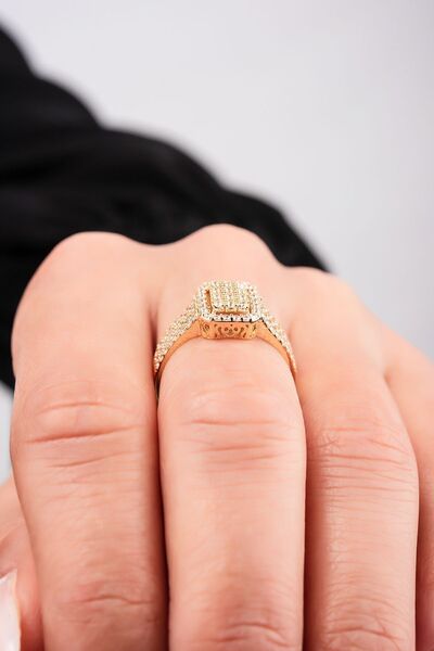 Altınaşkı Kadın Baget Tektaş Altın Yüzük