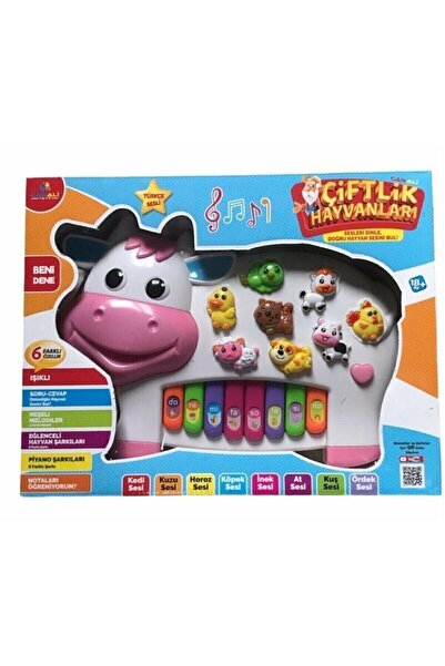 Can Ali Toys Türkçe Müzikli Eğitici Inek Figürlü Piyano