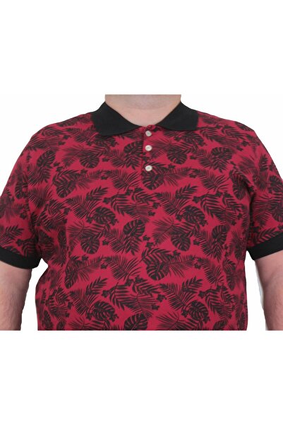 MocGrande Ανδρικό μπλουζάκι με γιακά Polo μεγάλου μεγέθους - Hawaii 24455 MAROON