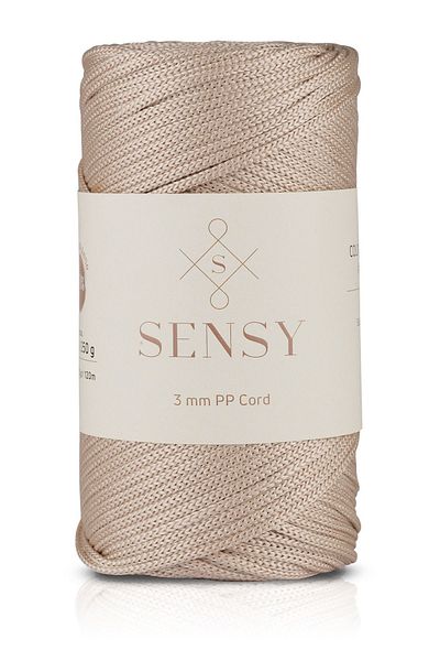 SENSY 3 Mm - 250 gr Polyester Macrame Thread Milk Coffee 120 M Polyester Macrame Thread Suppla Rope And Bag Thread