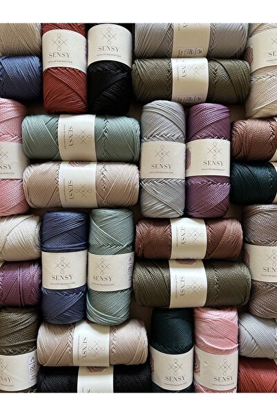 SENSY 1.5 Mm - 100 gr Polyester Makrome Ipi Ekru 150 M Polyester Makrome Ip Supla Ip Ve Çanta Ipliği