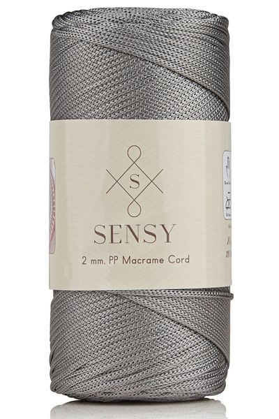 SENSY 2 Mm - 200 gr Polyester Macrame Thread Gray 230 M Polyester Macrame Thread Suppla Rope And Bag Thread