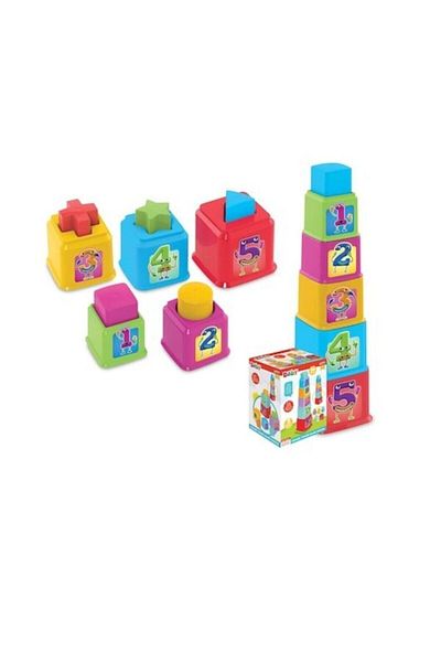 Dede Oyuncak Square Tower Bultak Child Development Set 10 Pieces
