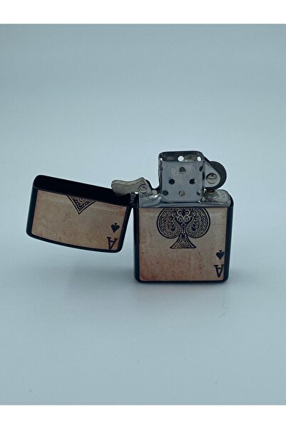Ersoy As İskambil Kağıdı Baskılı Zippo Model Benzinli Çakmak