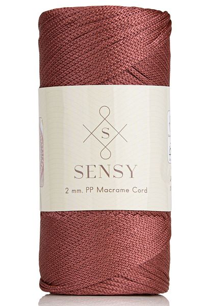 SENSY 2 Mm - 200 gr Polyester Macrame Thread Dusty Rose 230 M Polyester Macrame Thread Supla Thread And Bag Thread